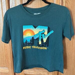 MTV Women’s Cropped Graphic Tee Size S